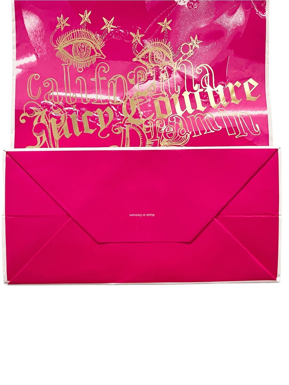 Juicy Couture Medium Shopper Bags w Black Ribbon Handles NEW - Picture 3 of 5